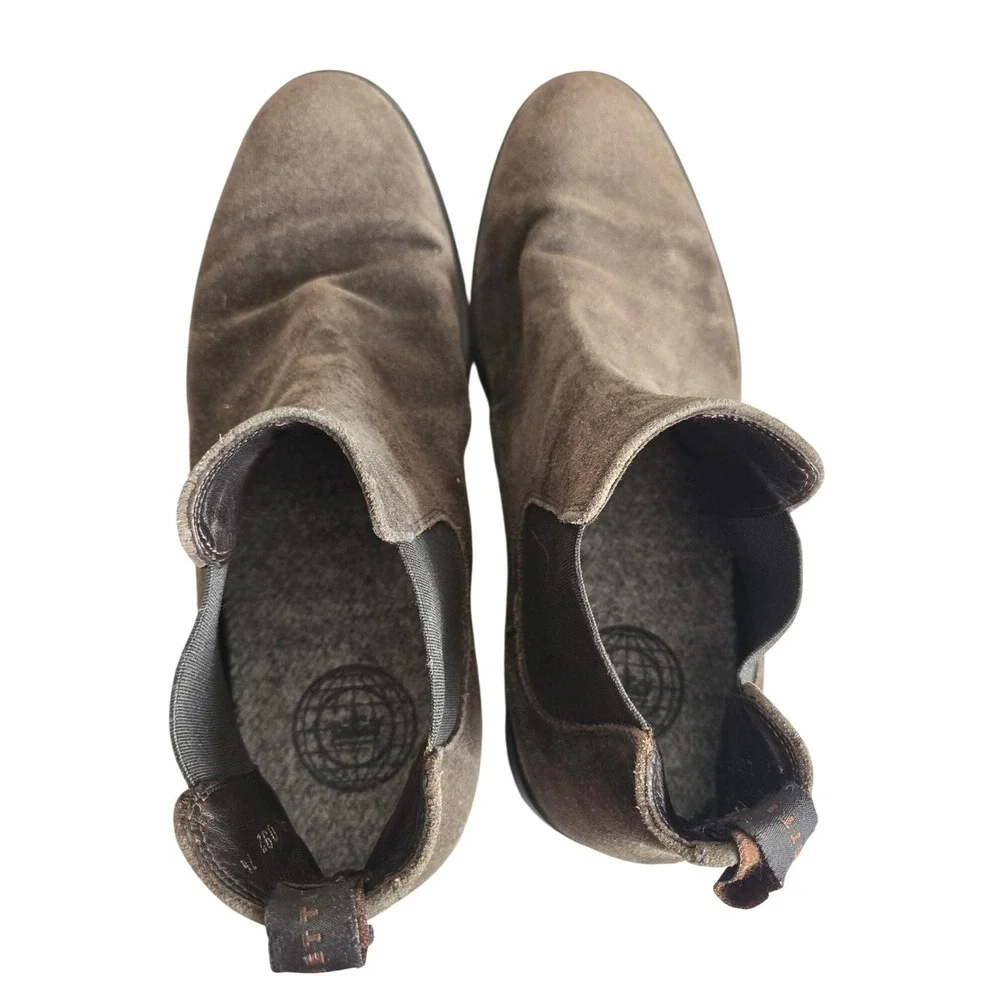 Fratelli Rossetti Men's Suede Boots Slip On Brown Casual Size 7.5 Made‎ in Italy